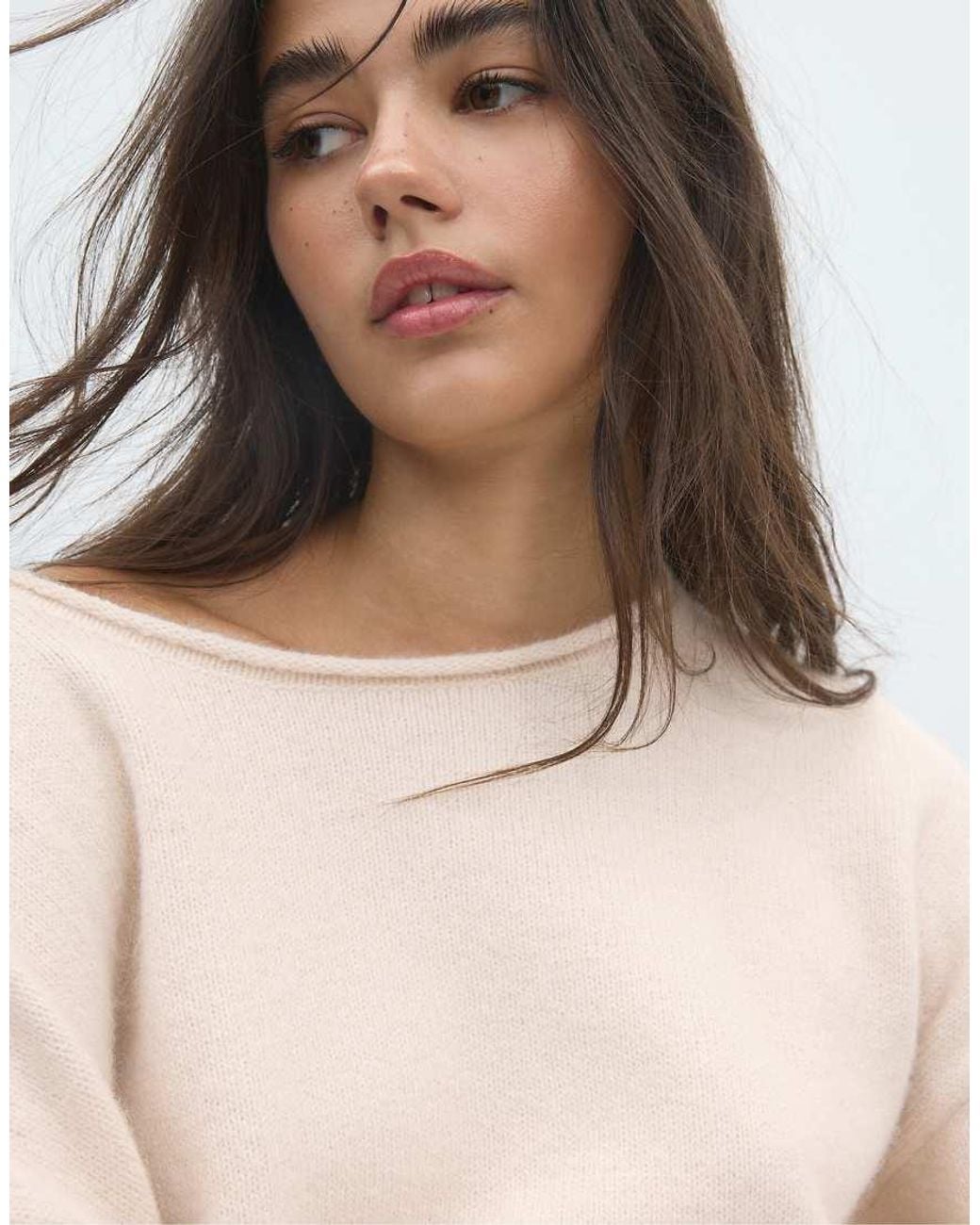 Stradivarius Red Soft Knit Waistband Jumper
