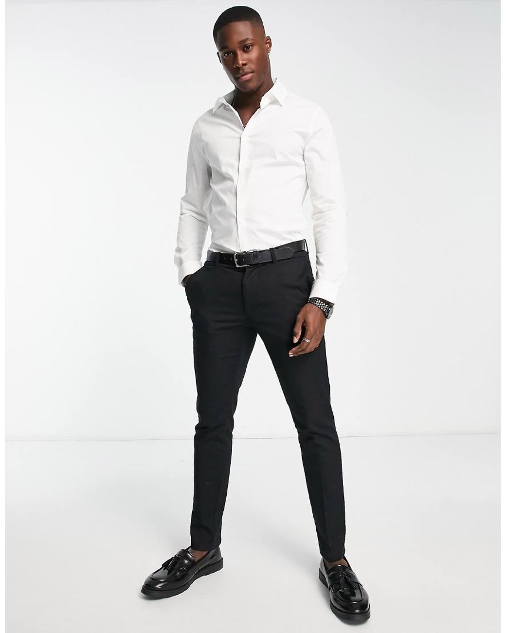 ASOS White Skinny Fit Shirt for men