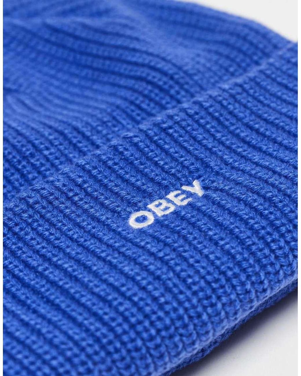 Obey Blue Future Beanie for men