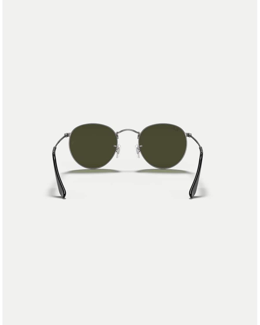 Ray-Ban Green Round Metal Round Sunglasses With Lens