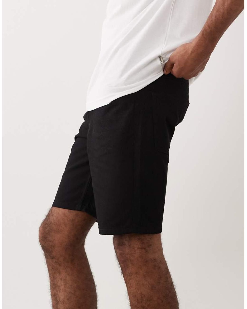 Only & Sons Natural Edge Straight Fit Denim Shorts for men