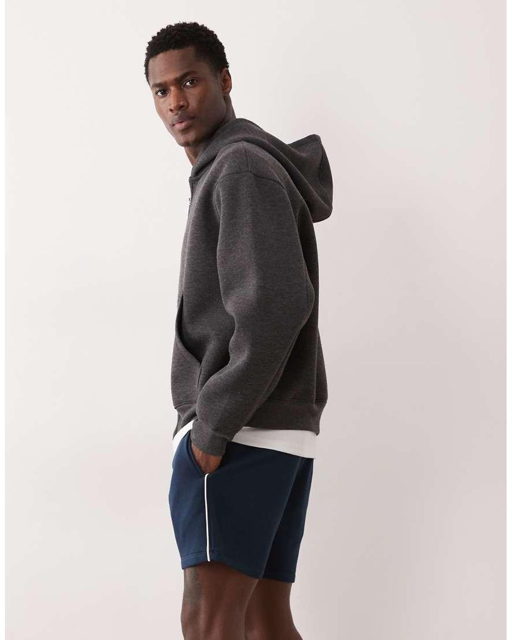 ASOS Multicolor Slim Fit Shorter Jersey Shorts With Contrast Side Piping for men