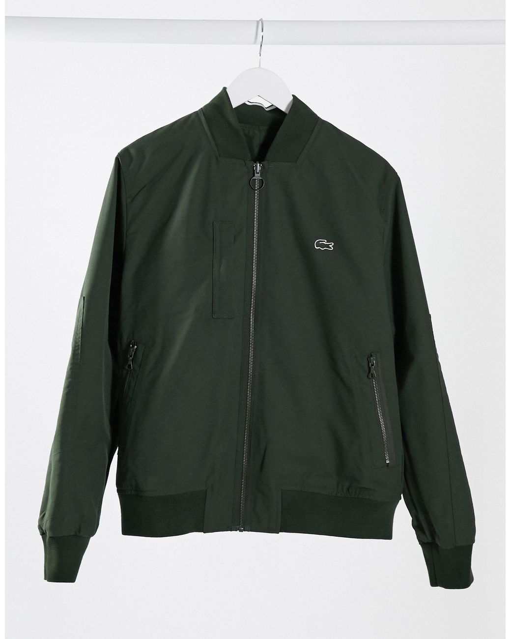 Lacoste Reversible Bomber Jacket-brown in Green for Men | Lyst