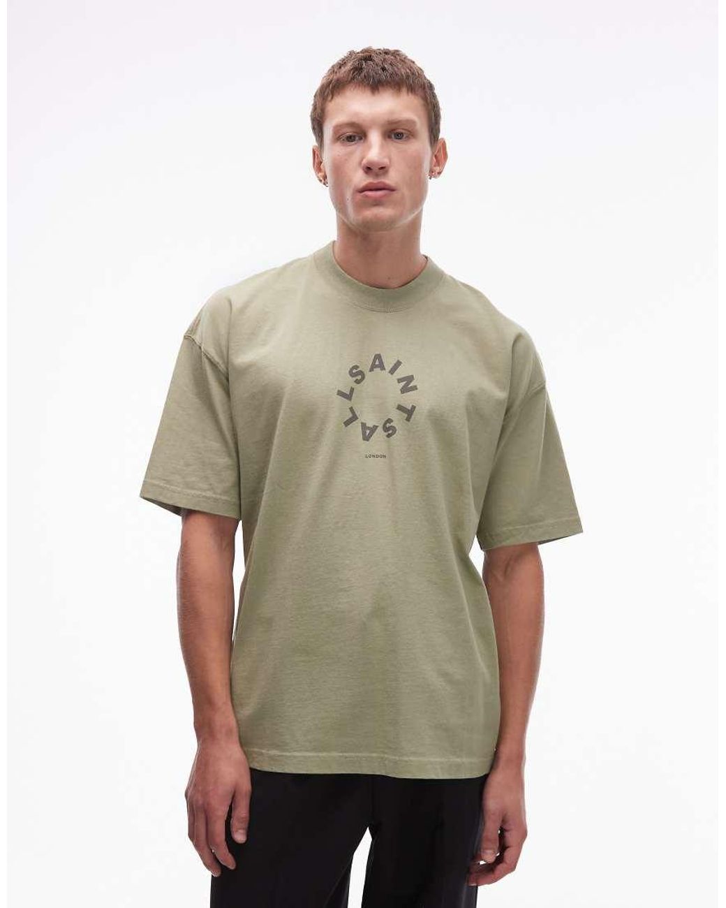 AllSaints Gray Tierra Oversized T-shirt