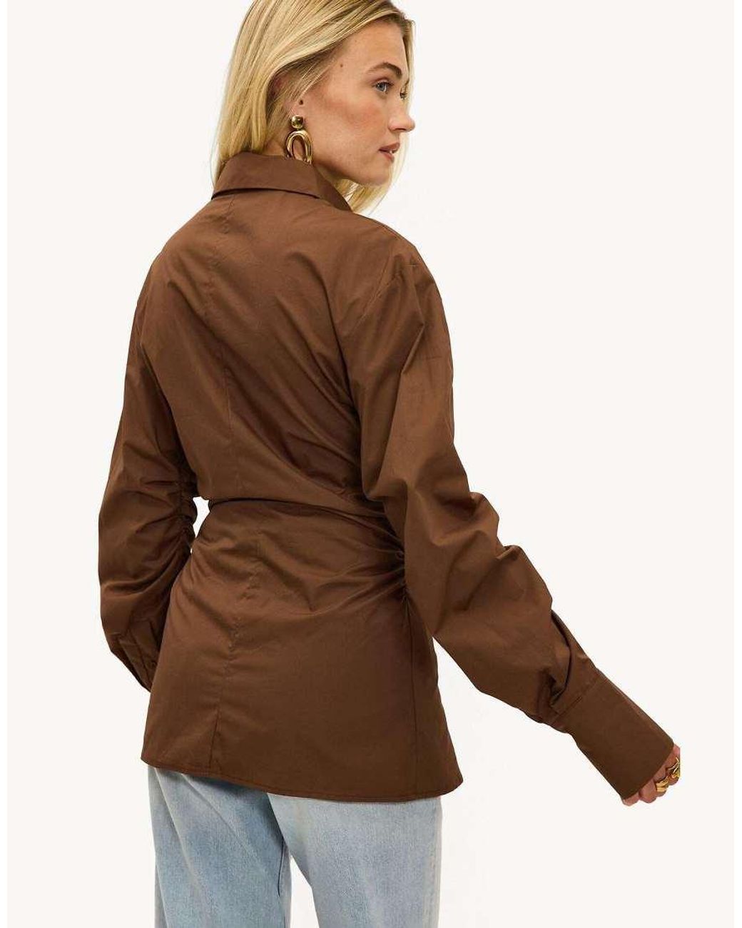 Loavies Brown Magical Autumn Button Blouse