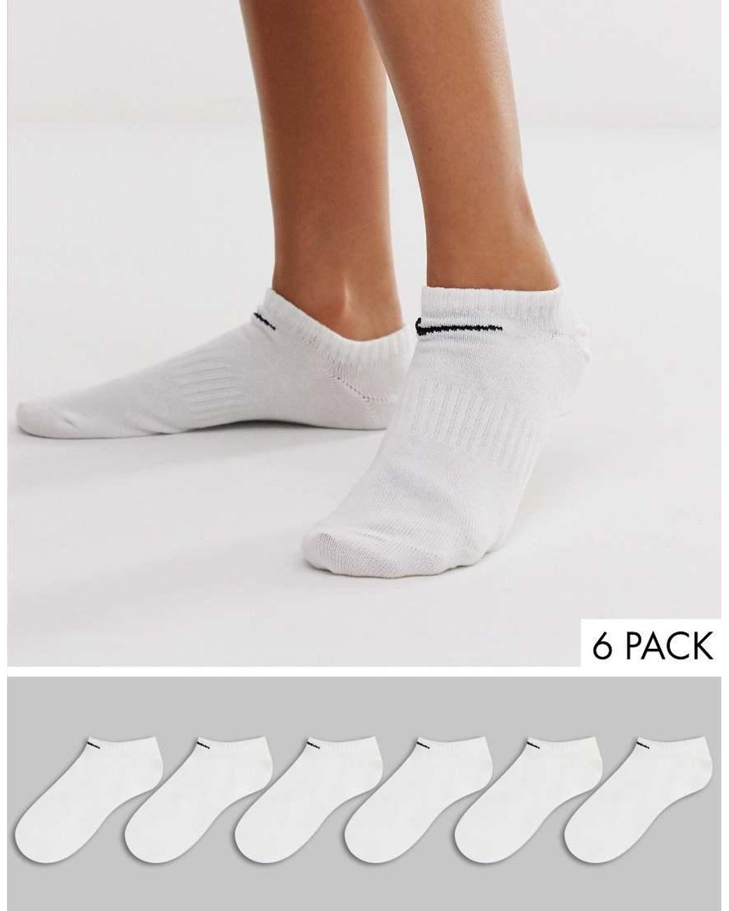 Nike Everyday Lightweight 6 Pack No Show Socks in Grey for Men Lyst UK