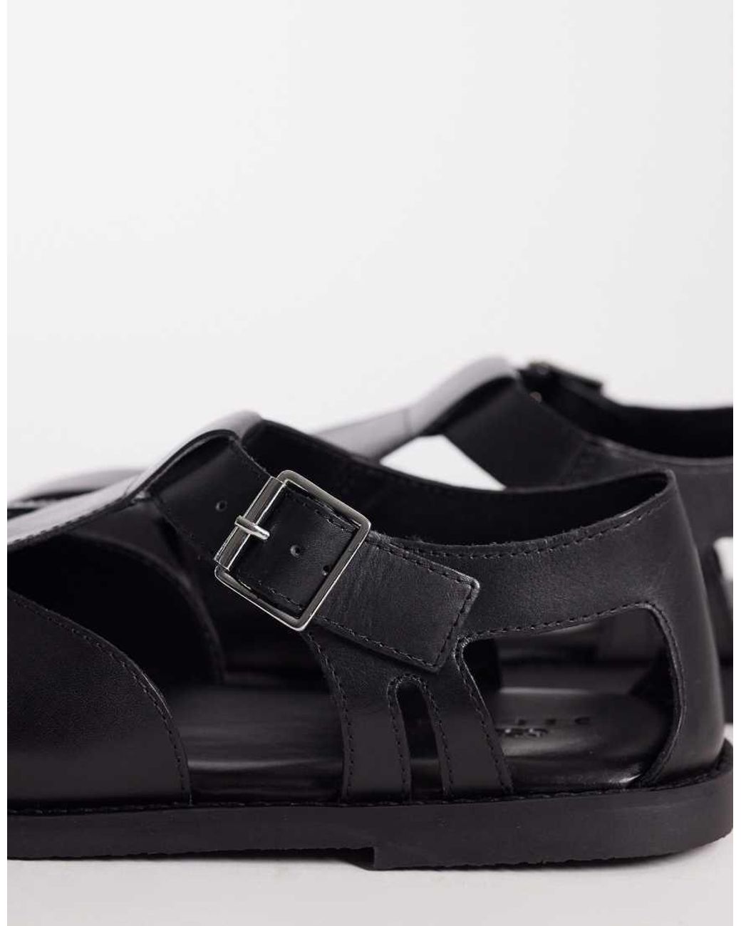 ASOS Black Closed Fisherman Sandals for men