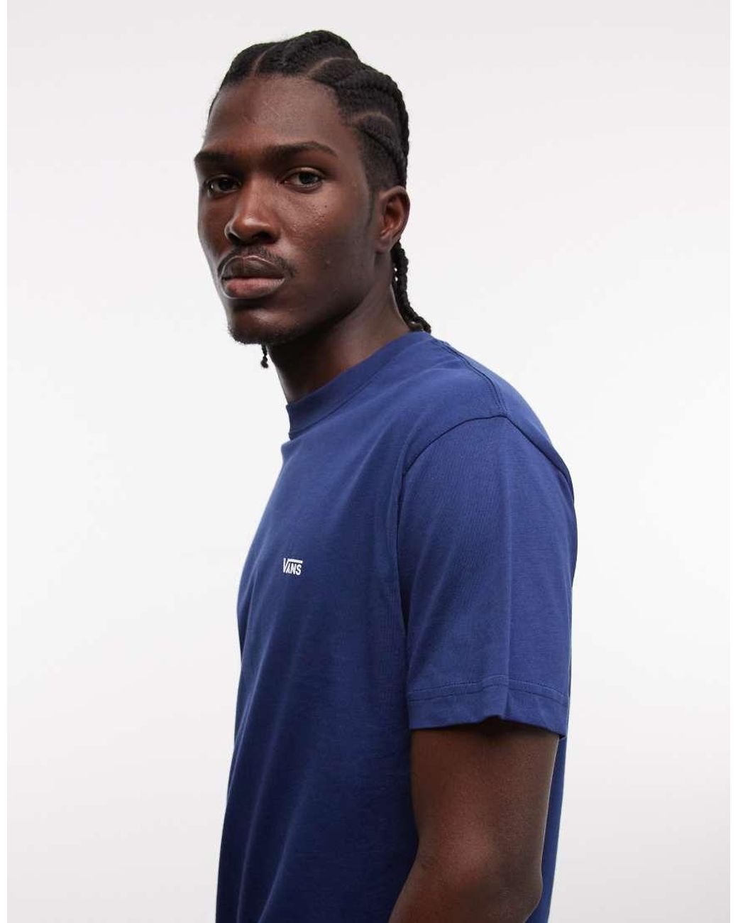 Vans Blue Left Chest Logo T-Shirt for men