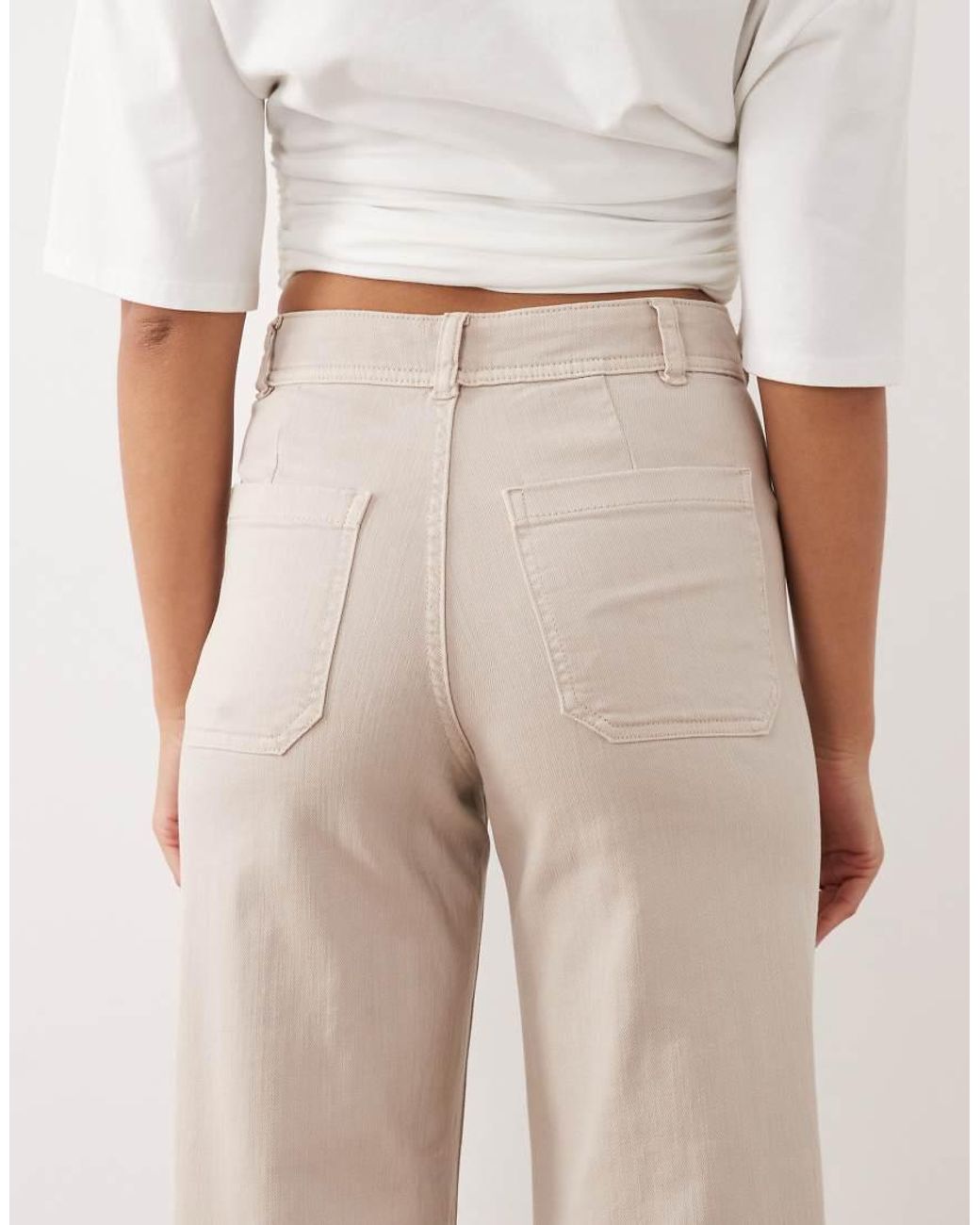 Jdy Natural Iris High Waisted Wide Leg Jeans