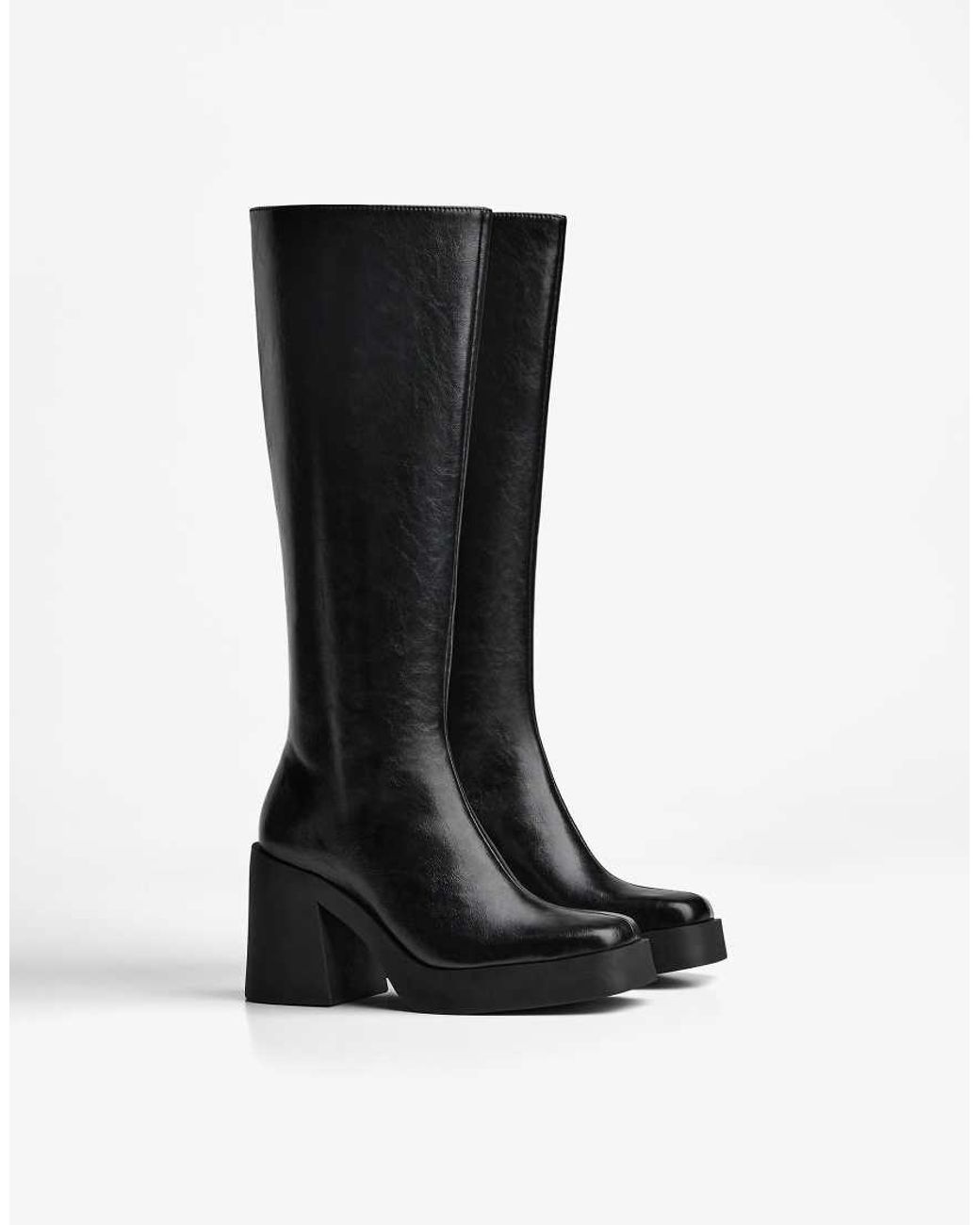 Bershka Black High-heel Platform Boots