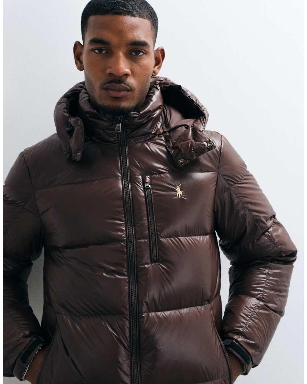 Polo Ralph Lauren Blue Gorham Icon Logo Insulated Down Puffer Jacket for men