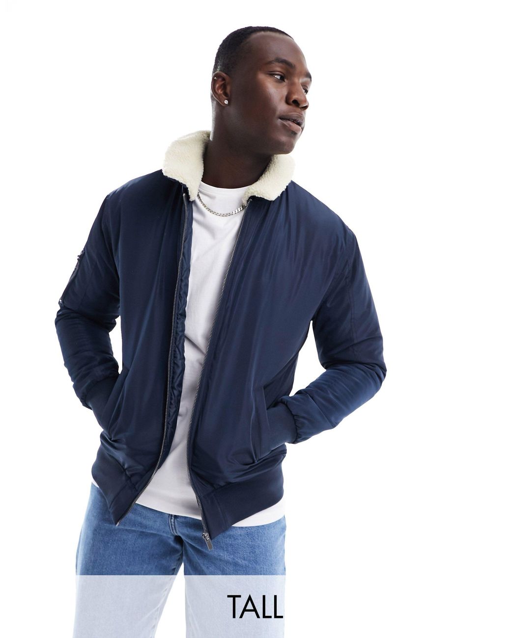Jacket with borg collar mens hot sale