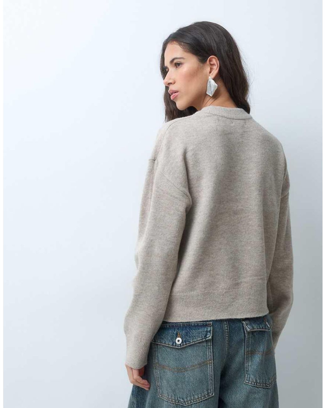 New Look Gray Crew Neck Jumper