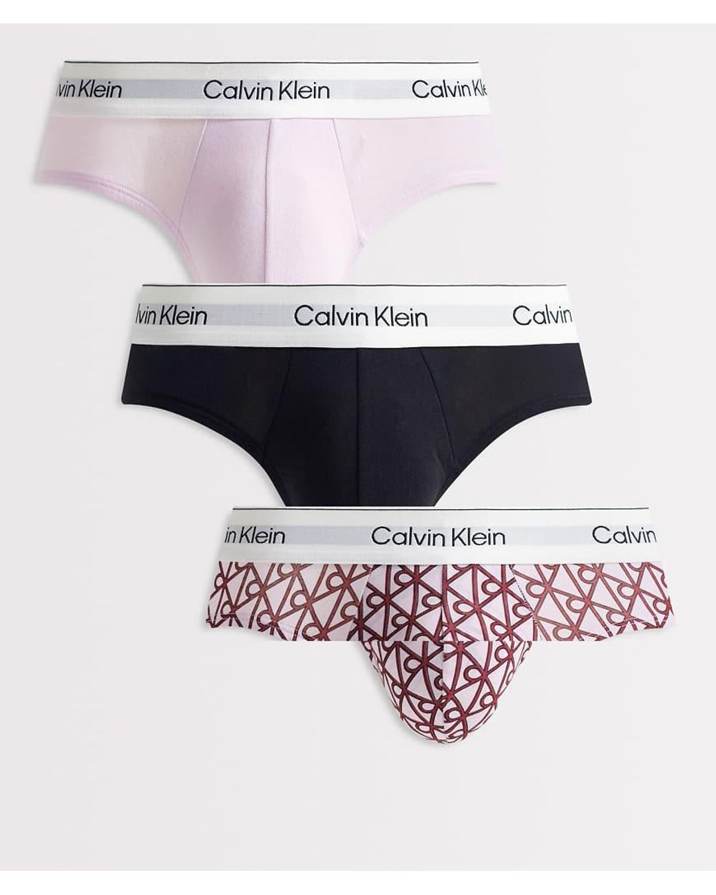 Calvin Klein White Icon Cotton Stretch 3 Pack Hipster Briefs for men
