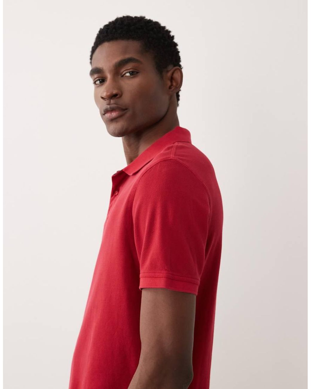 Barbour Red Short Sleeved Tailo Fit Pique Logo Polo Shirt for men