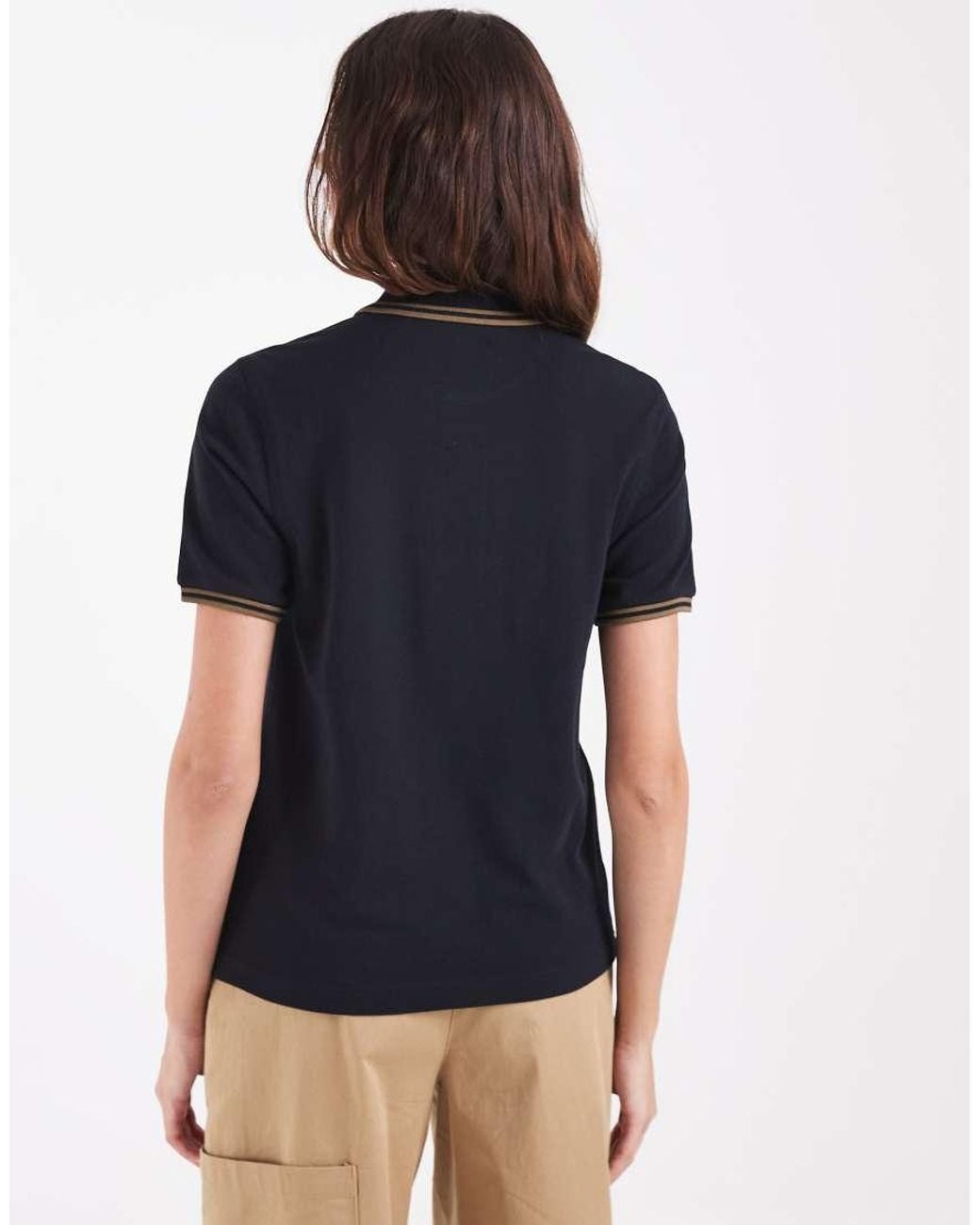 Fred Perry Blue Short Sleeve Twin Tipped Logo Polo Shirt