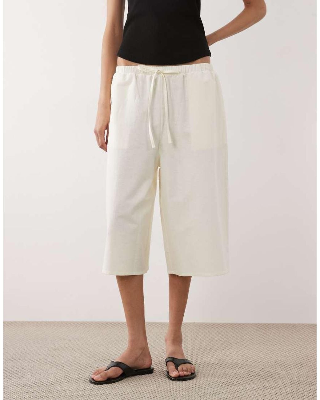 ASOS Natural Long Line Bermuda Short