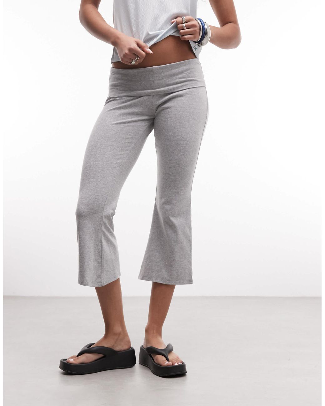 Collusion White Flared Capri
