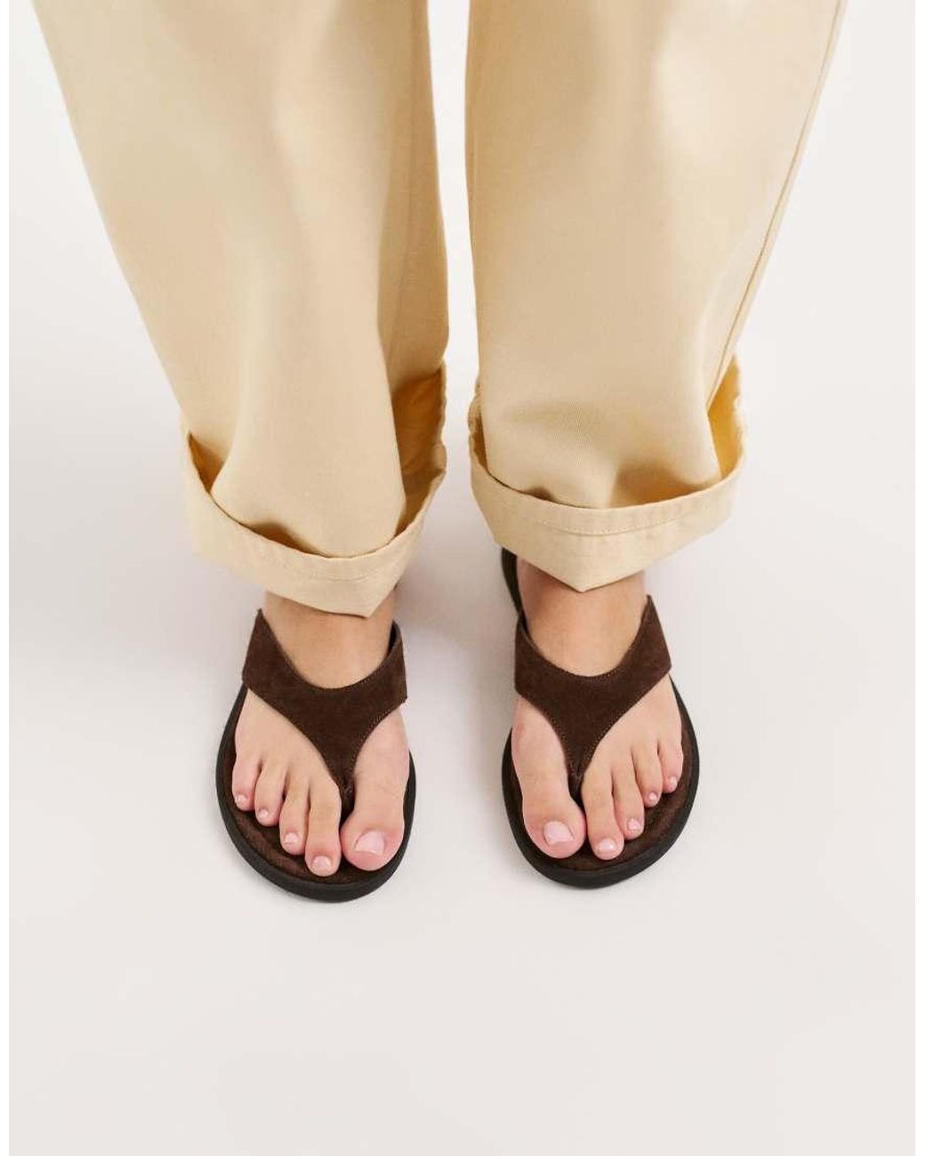 Vagabond Natural Shoemakers Zaida Suede Flip Flops