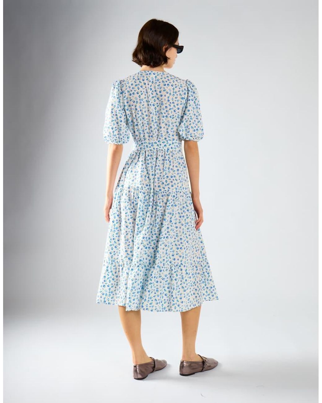 Glamorous Blue Wrap Midi Dress
