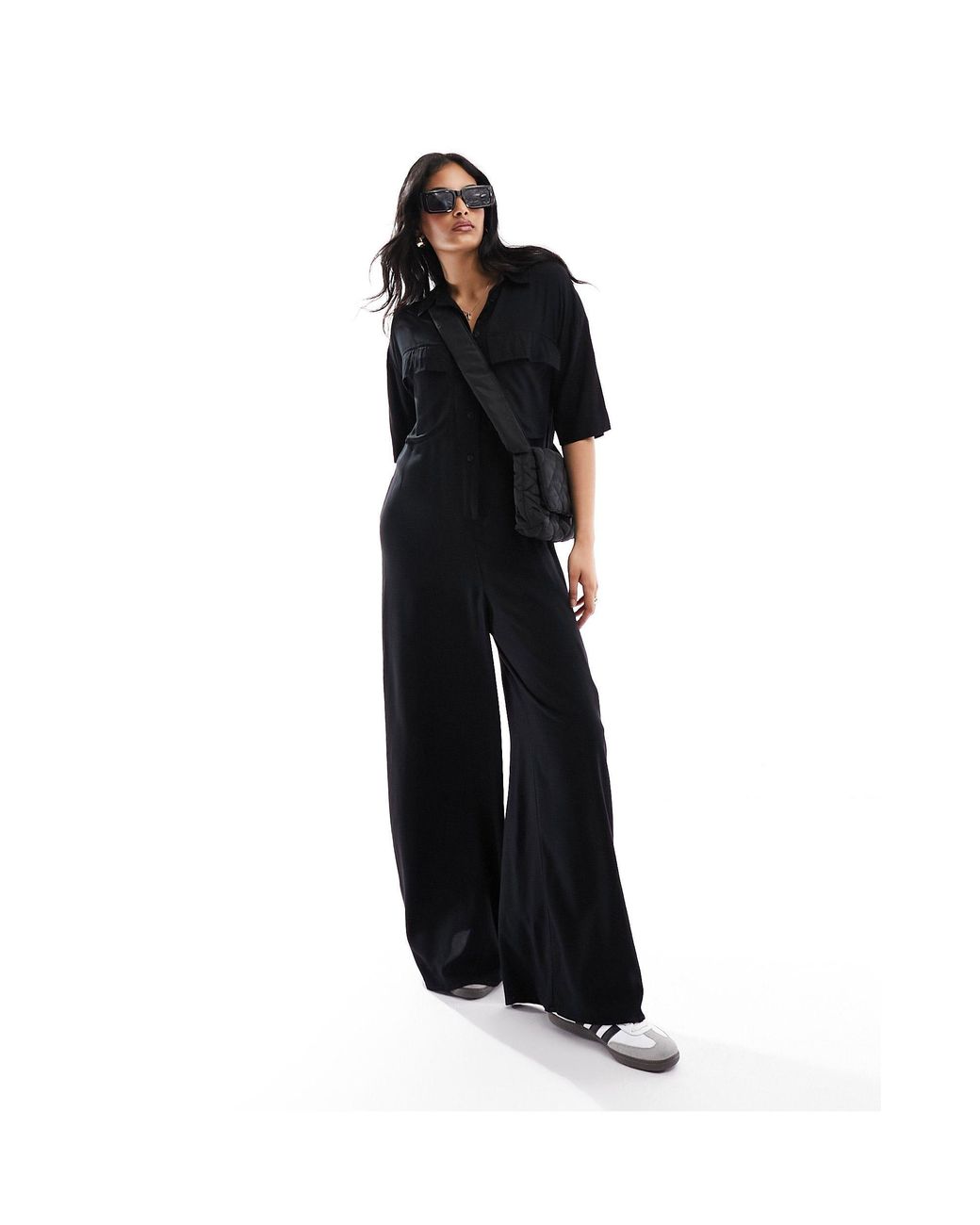 Black slouchy jumpsuit new arrivals
