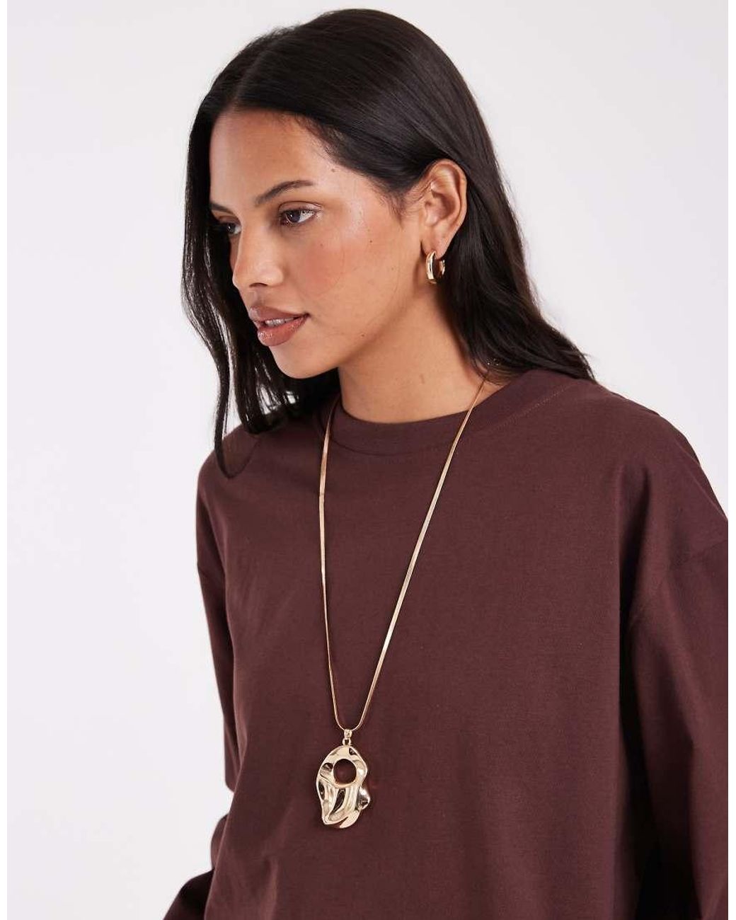 ASOS Red Long Sleeve Boxy Cropped T-Shirt