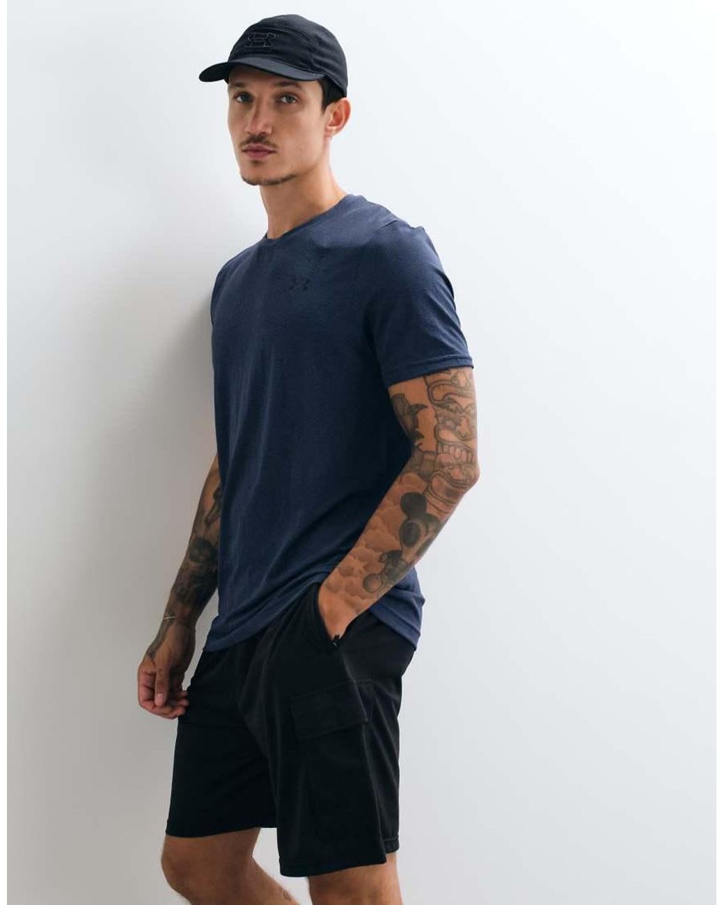 Under Armour Blue Vanish Seamless Novelty Short Sleeve T-shirt for men