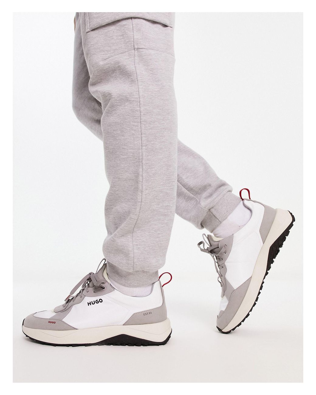 HUGO Kane Runn Sneakers in White for Men | Lyst