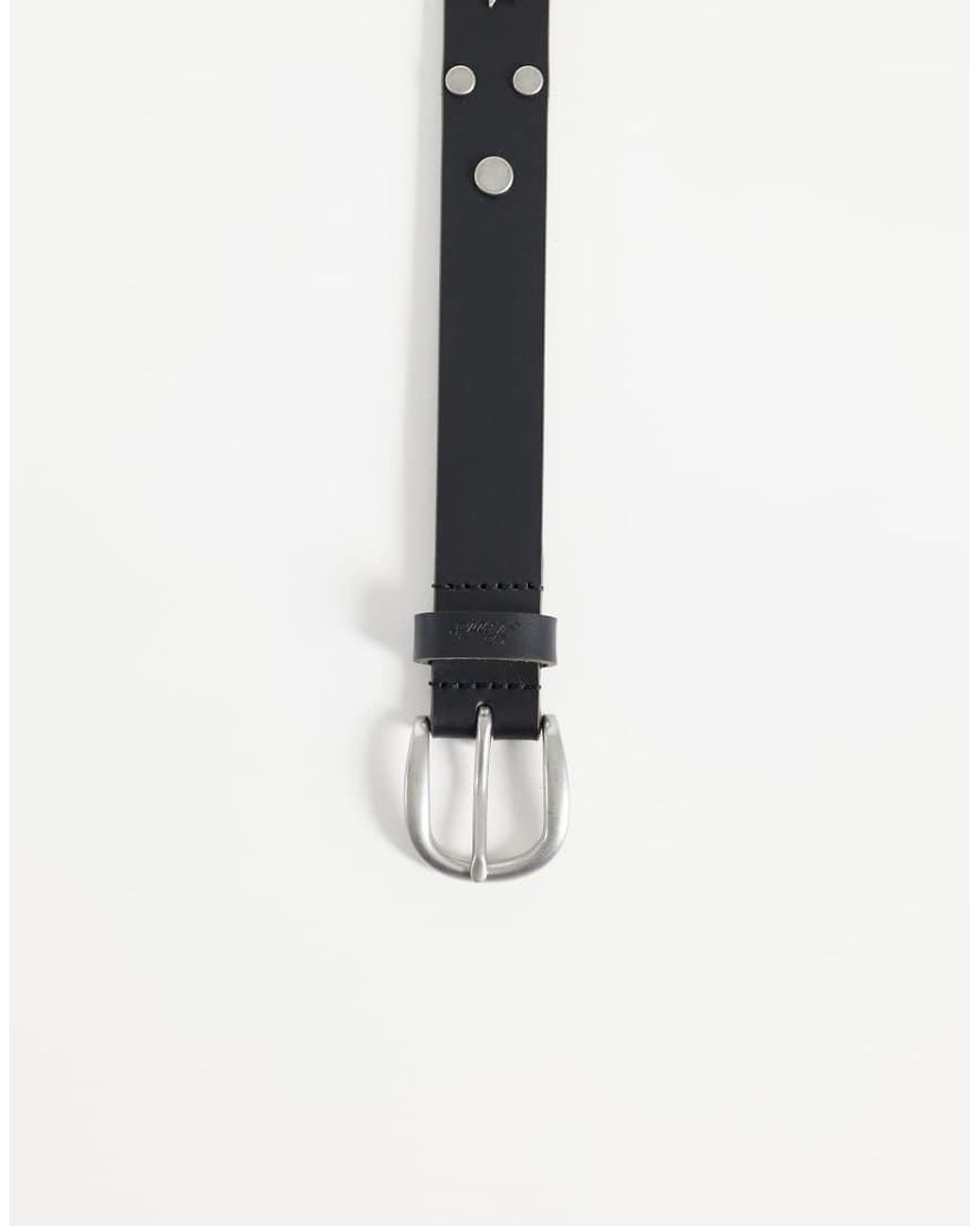 Levi's White Constellation Oval Leather Belt