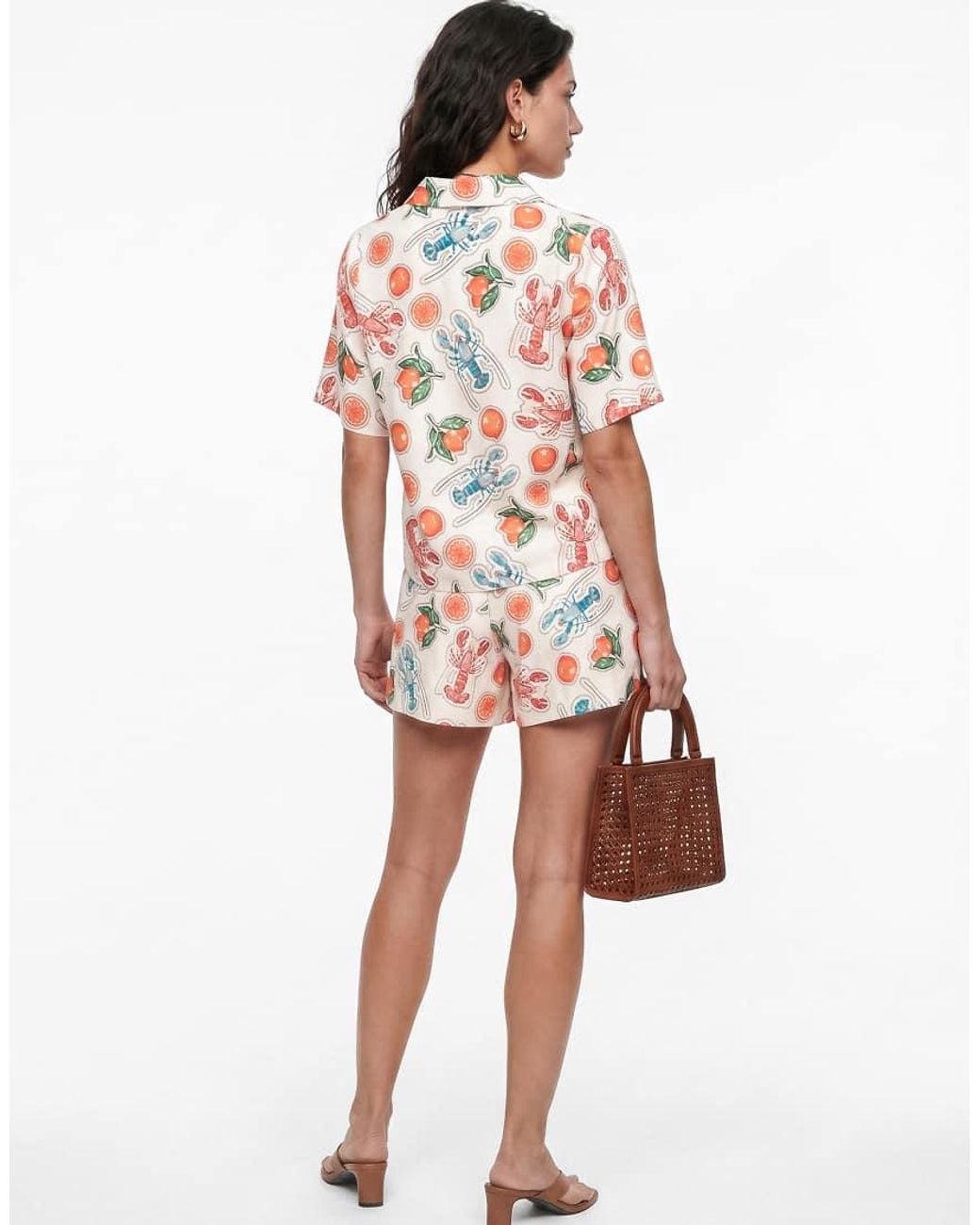 Lovedrobe Multicolor Printed High Waisted Shorts