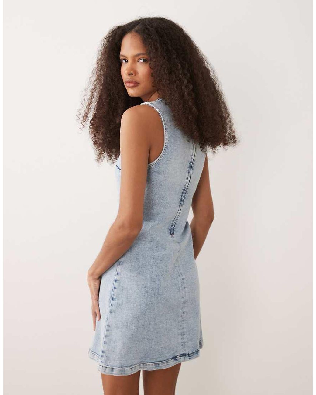 Miss Selfridge White Denim Shift Dress