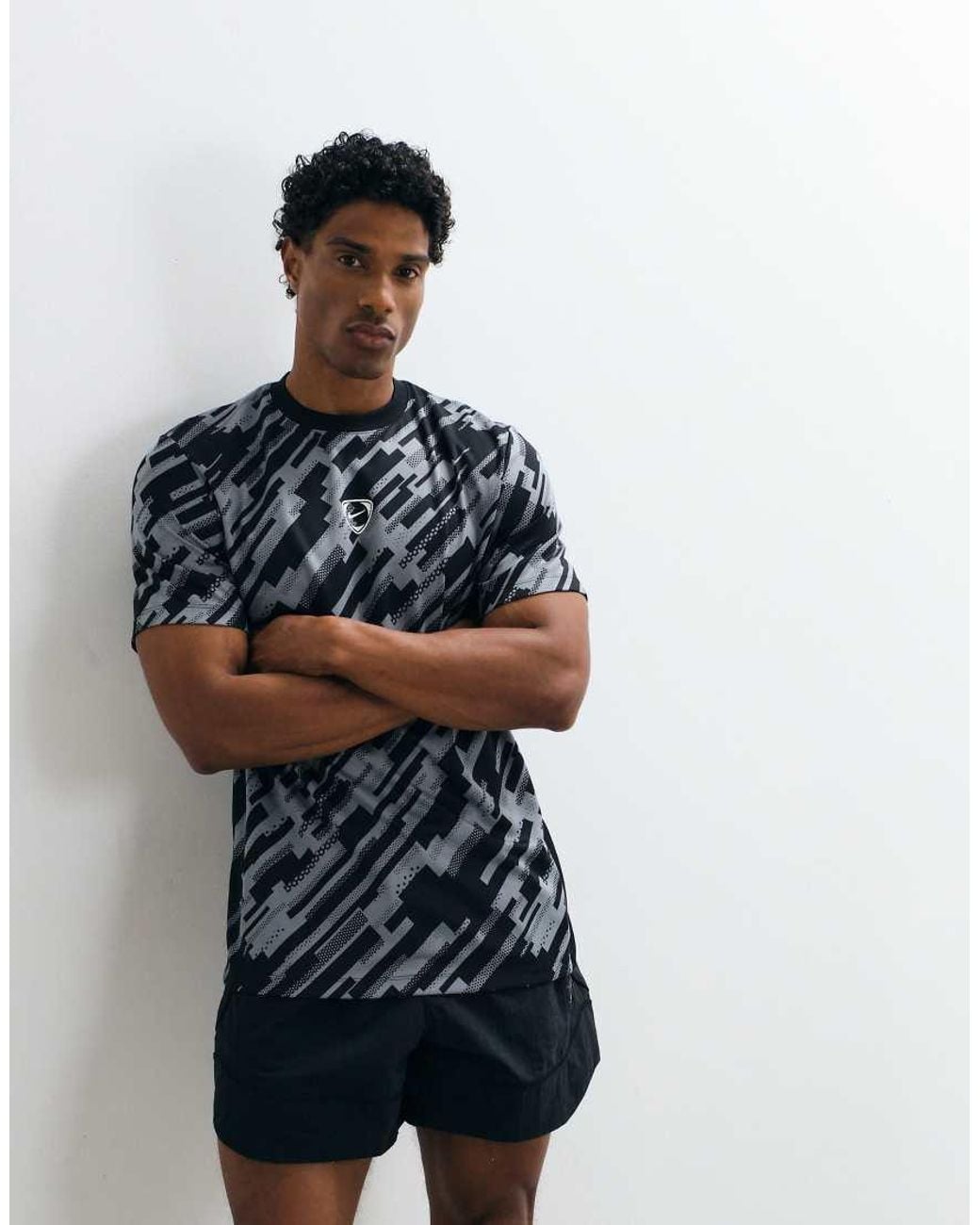 Nike Football Black Acd+ Central Printed T-Shirt for men