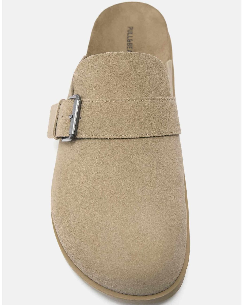 Pull&Bear – leder-clogs in White für Herren