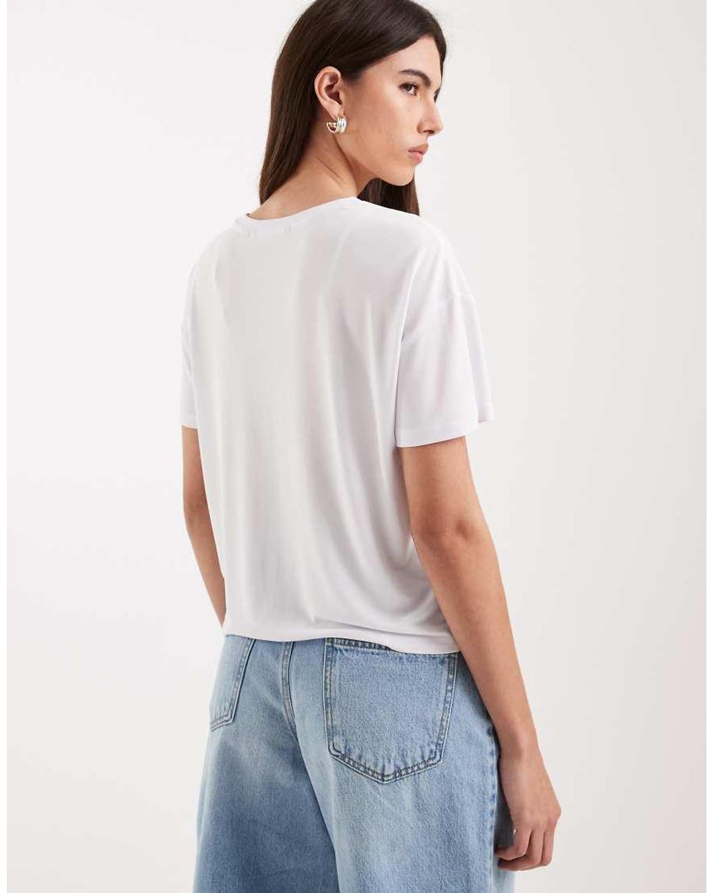 Vero Moda White Slinky Oversized T-shirt