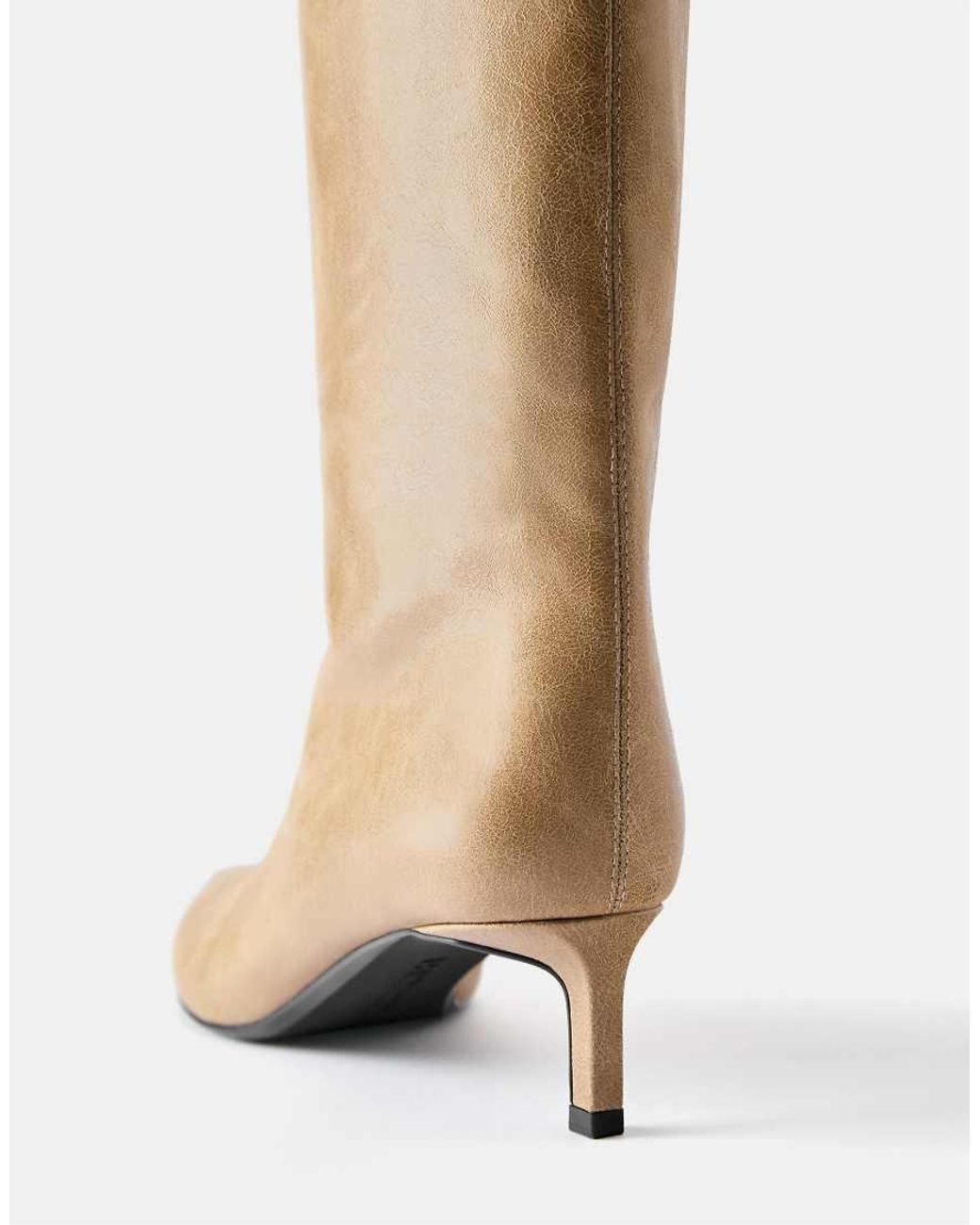 Pull&Bear Brown Lace-up High-heel Boots