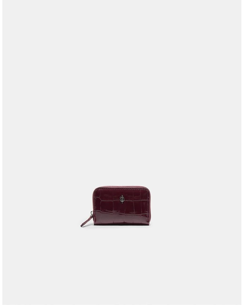 Stradivarius White Zipped Purse