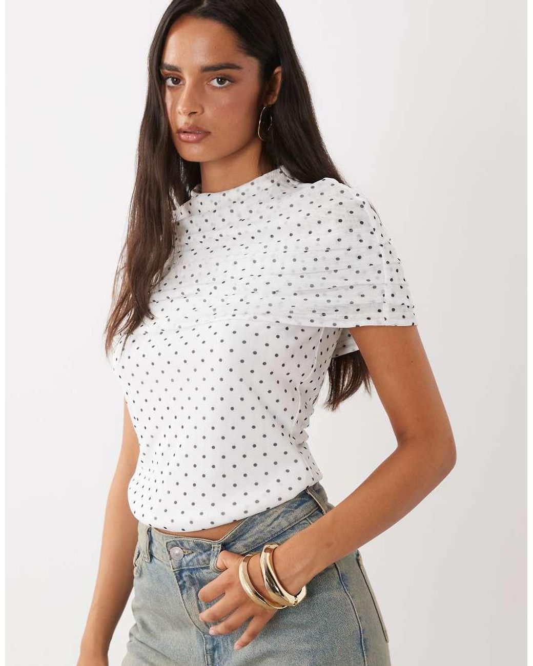 Vero Moda White Cape Detail Top