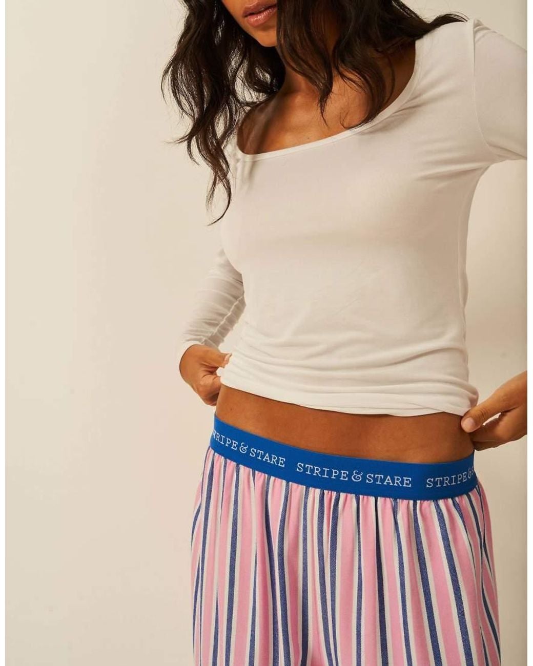 Stripe & Stare Natural Pyjama Bottoms