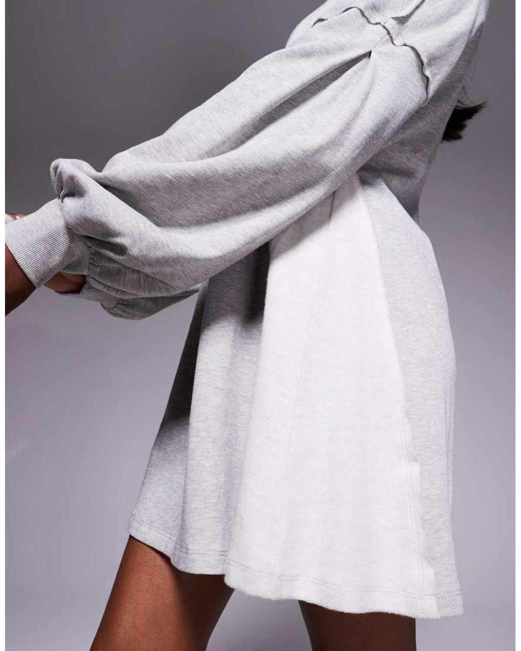 ASOS Purple Cotton Trapeze Sweat Mini Dress