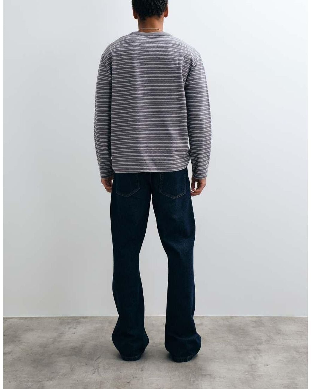 ASOS Gray Wide Flared Jeans for men