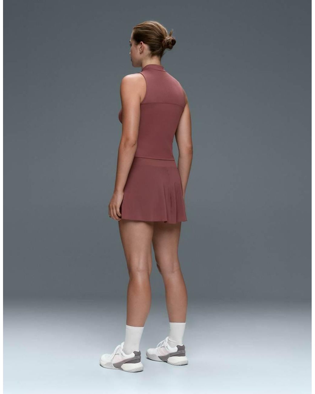 Oysho Red Sleeveless Half-zip T-shirt