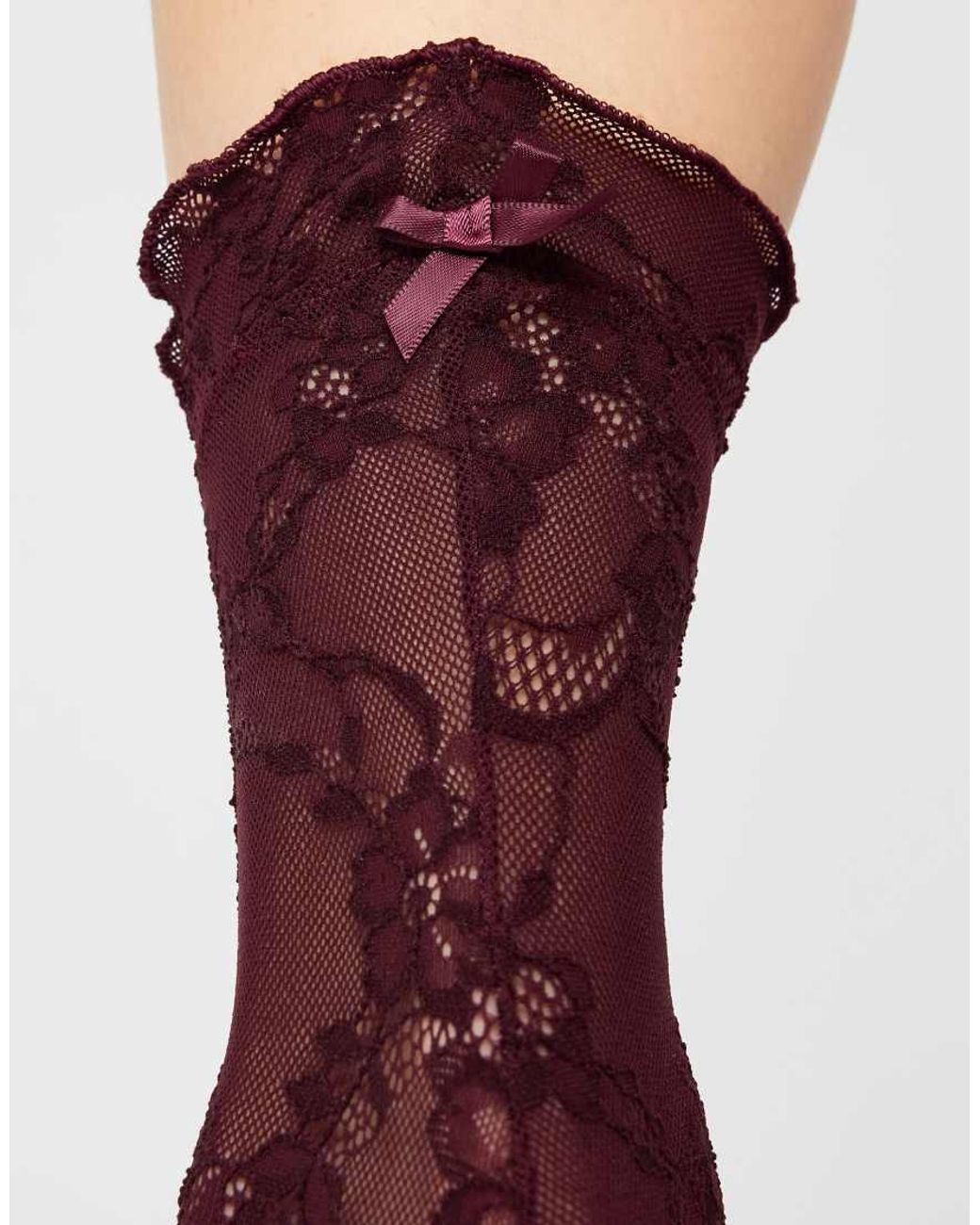 Calzedonia Red Floral Lace Socks