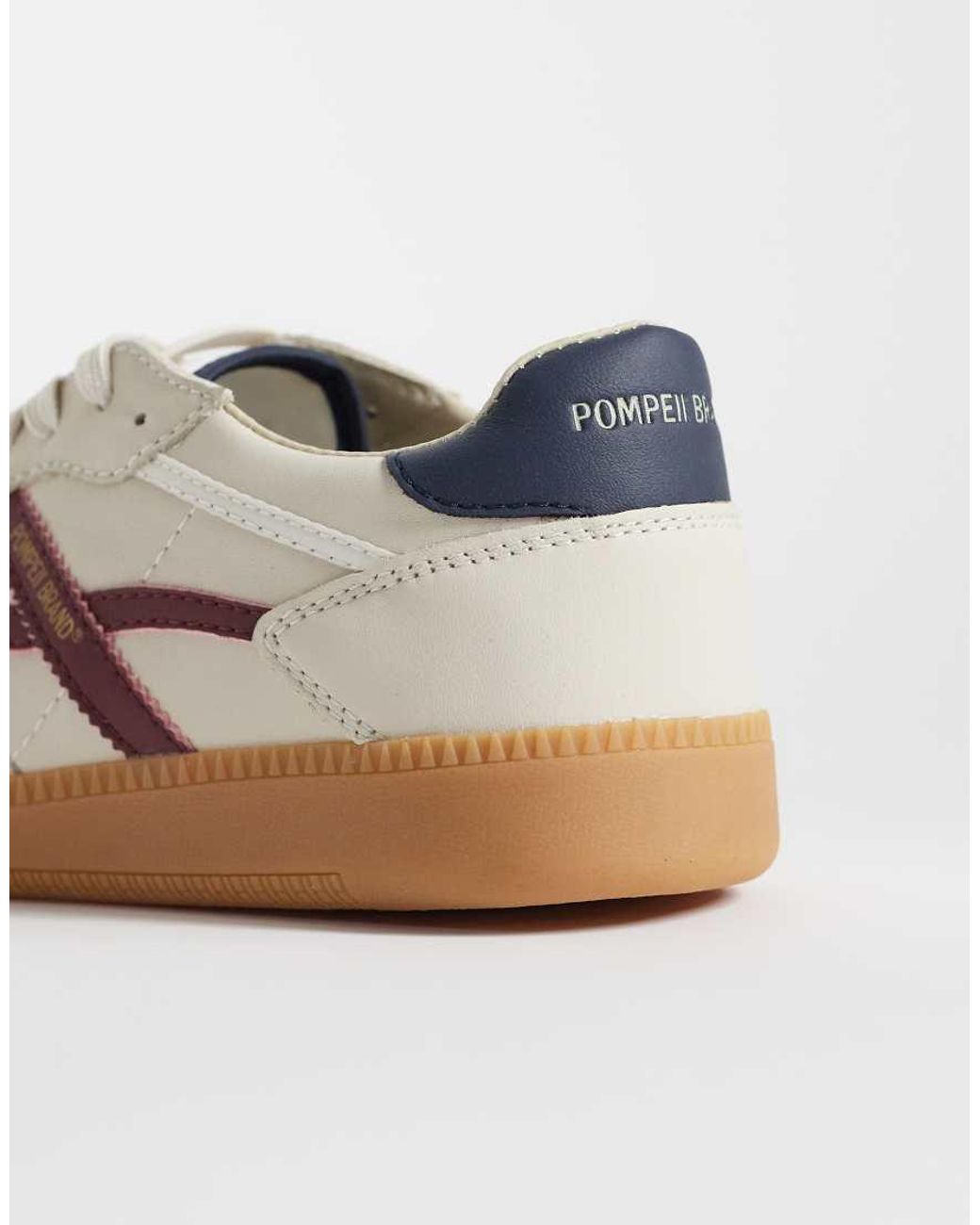 Pompeii UK White Pompeii Elan Sala Leather Rubber Sole Sneakers for men