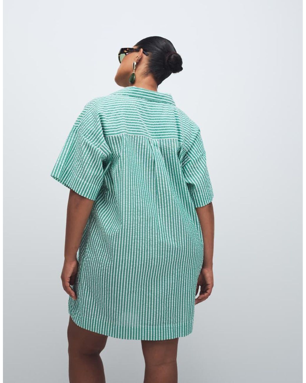 ASOS Green Asos Design Curve Bowling Shirt Dress
