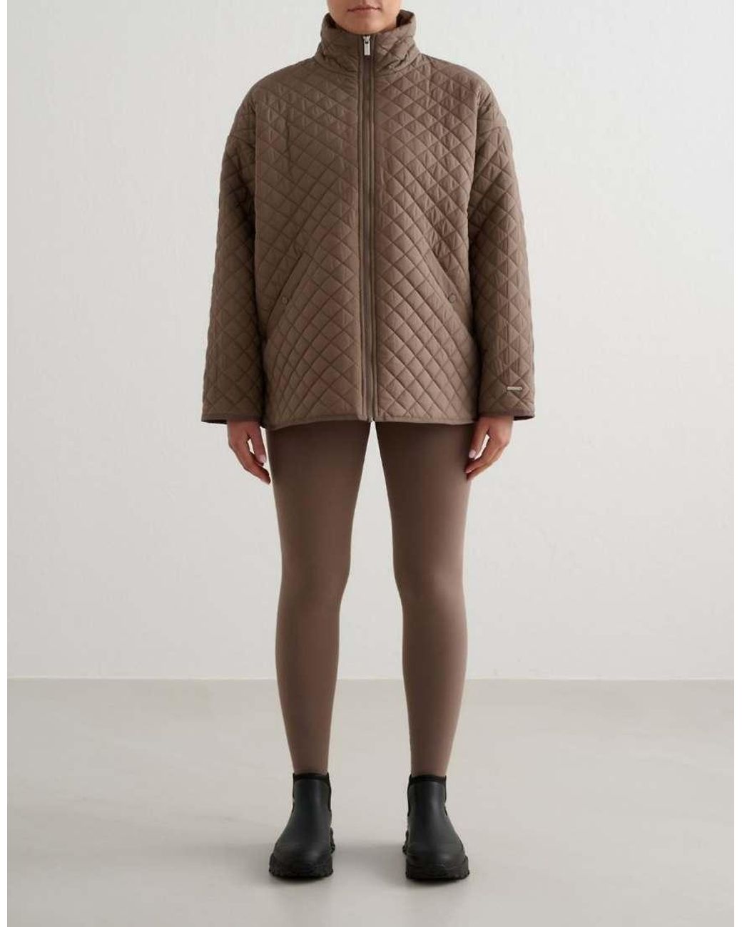 Aim'n Natural Nougat Oversized Quilted Jacket