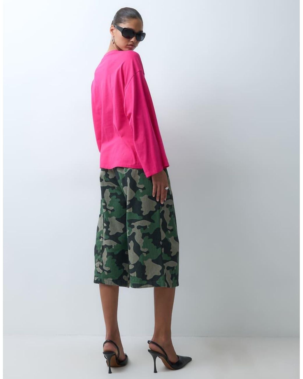 ASOS Red Oversized Long Sleeve Skater T-shirt