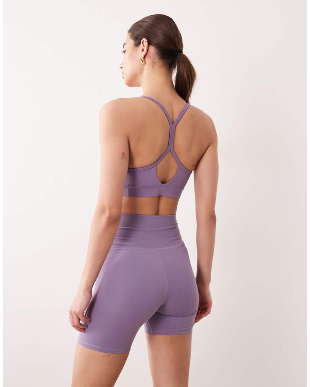 New Balance Purple Harmony High Rise 6 Inch Shorts