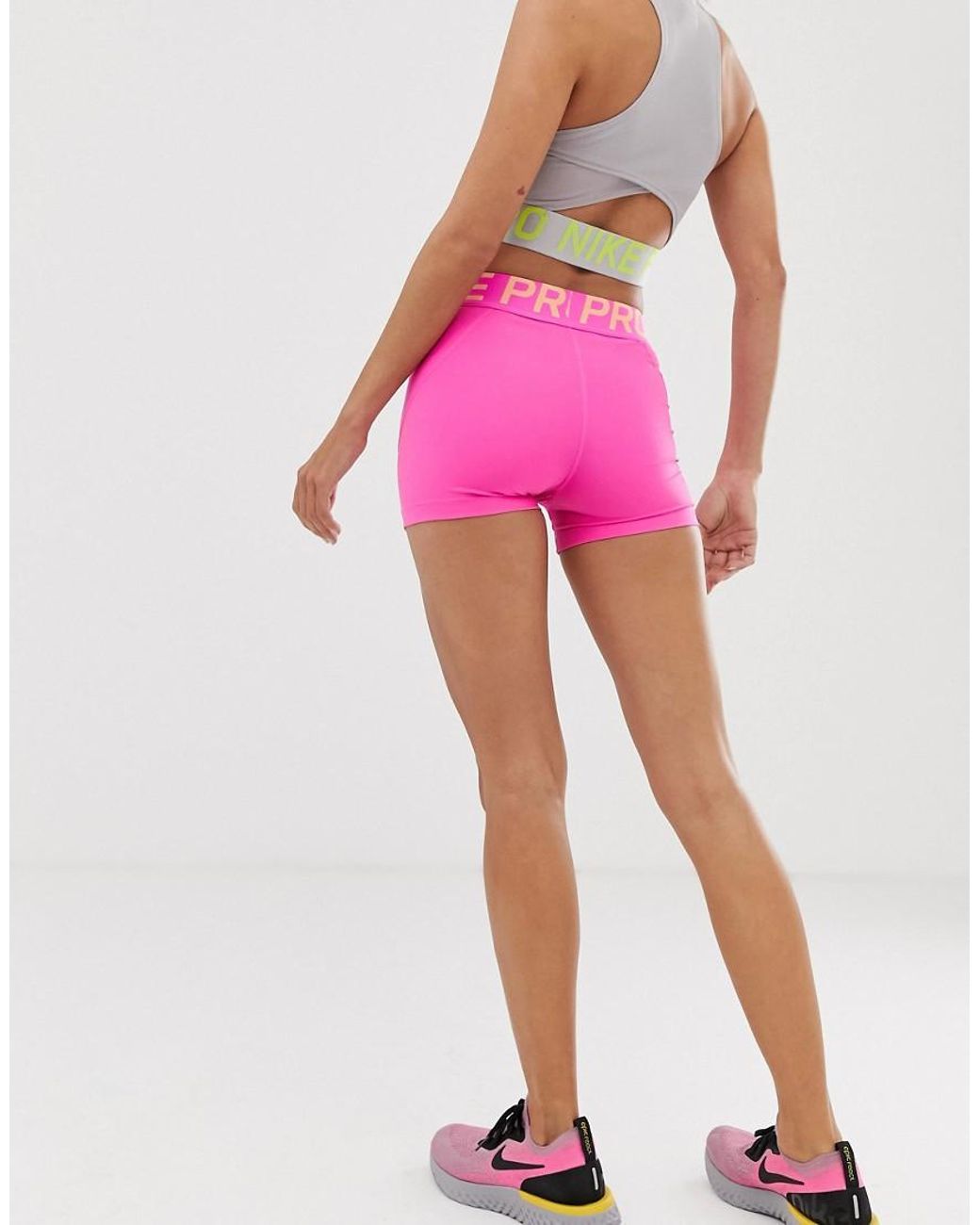 kravle Arbejdsløs humane Nike Nike Pro Training 3 Inch Shorts In Pink | Lyst