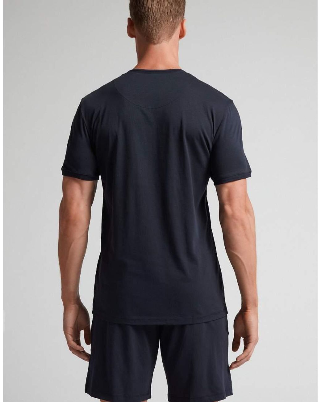 Intimissimi Blue Short Superior Cotton Pyjamas for men