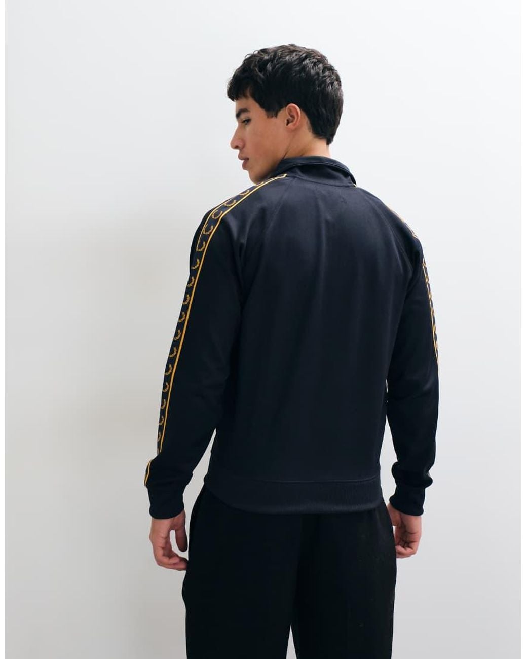 Fred Perry Blue Contrast Tape Co-ord Track Jacket for men